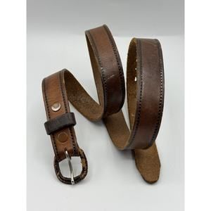 Vintage Distressed Hickory Sierra Brown Saddle Leather Dress Casual Belt Size 34